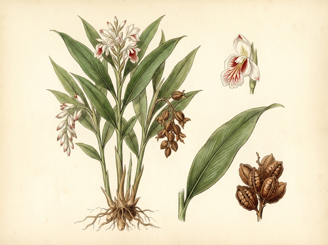 Sharp-leaf galangal (Alpinia oxyphylla)